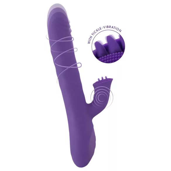 Smile Pearl - vibromasseur perlé à mouvements - silicone violet