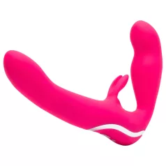   Happyrabbit - gode ceinture sans harnais vibrant - silicone rose
