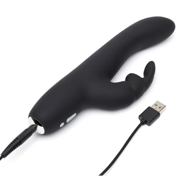 Fifty Shades of Grey - Vibromasseur rabbit rechargeable - silicone noir