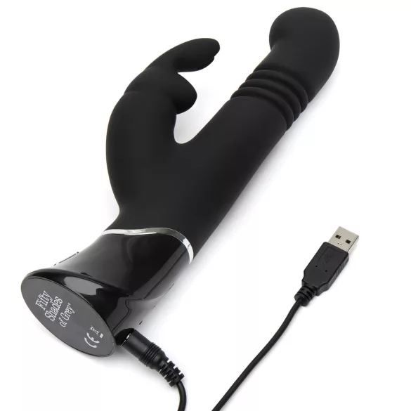Fifty Shades of Grey - Rabbit vibrant lisseur - silicone noir