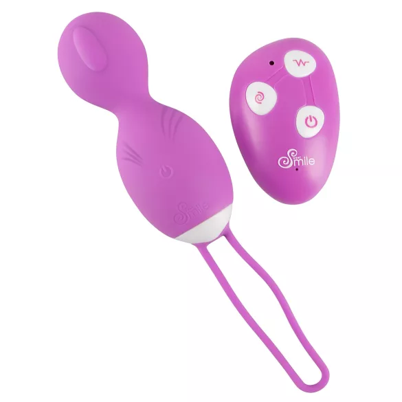 SMILE - œuf vibrant rotatif - télécommande - silicone violet