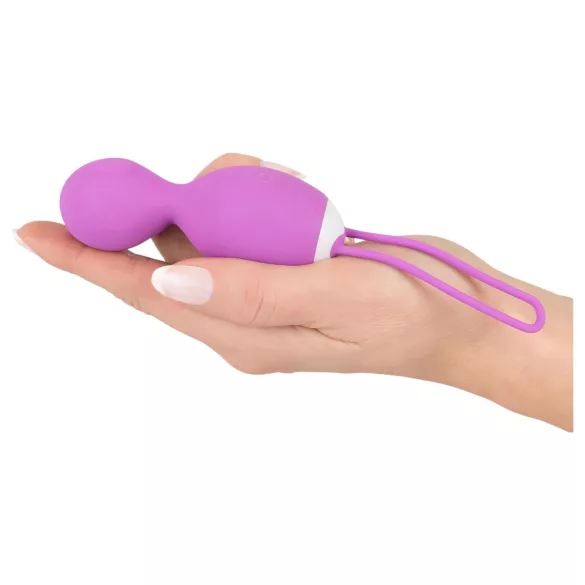 SMILE - œuf vibrant rotatif - télécommande - silicone violet