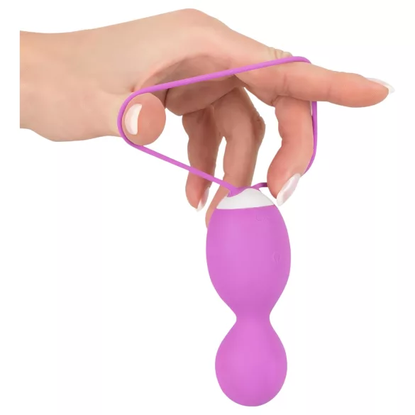 SMILE - œuf vibrant rotatif - télécommande - silicone violet