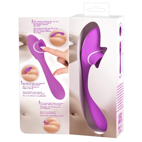 You2Toys - vibromasseur 2 fonctions rechargeable - silicone violet