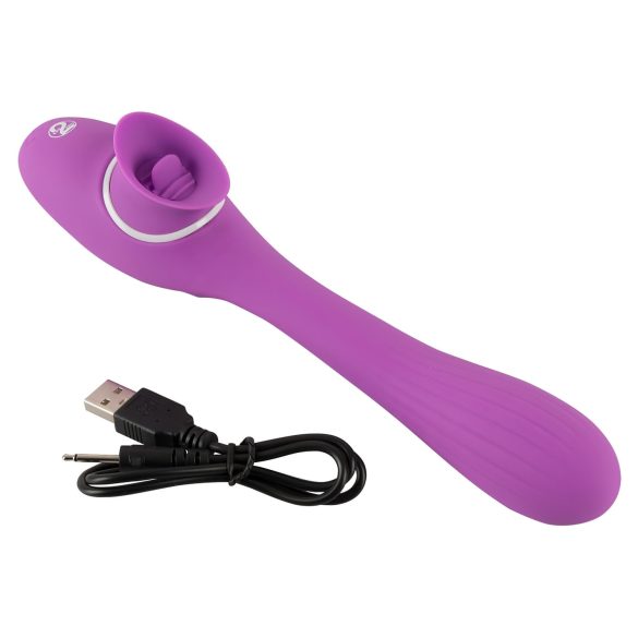 You2Toys - vibromasseur 2 fonctions rechargeable - silicone violet