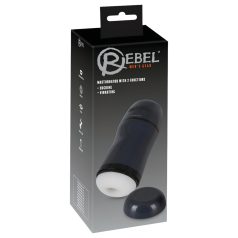 Rebel - masturbateur 2 en 1 suceur et vibrant - noir