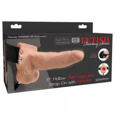   Pipedream - Fetish Strap-On 6 - harnais ceinture avec gode creux vibrant (couleur chair)