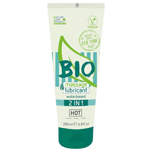 HOT Bio 2en1 - gel lubrifiant à base d'eau et massage - 200ml