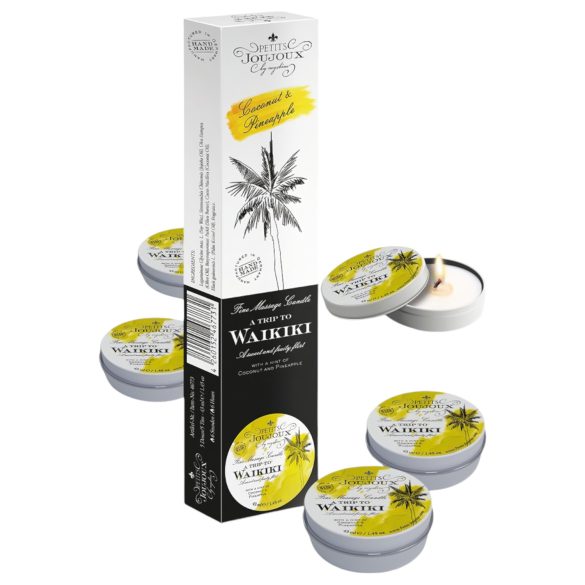 Petits Joujoux - Bougie de massage parfum noix de coco ananas - 5x43ml