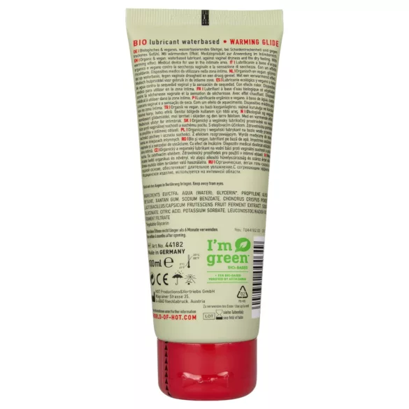HOT BIO - gel lubrifiant chauffant végan - 100ml