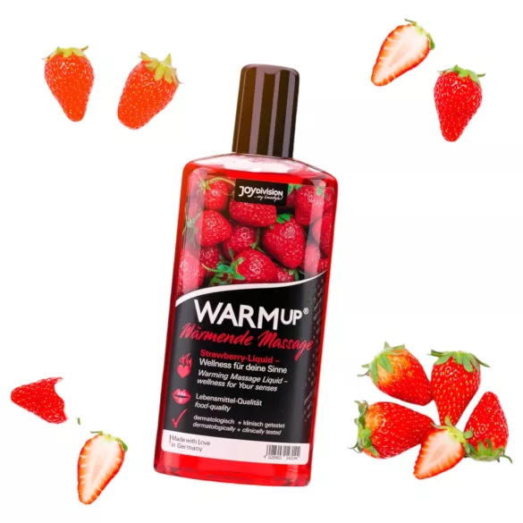 JoyDivision - huile de massage chauffante - fraise - 150ml