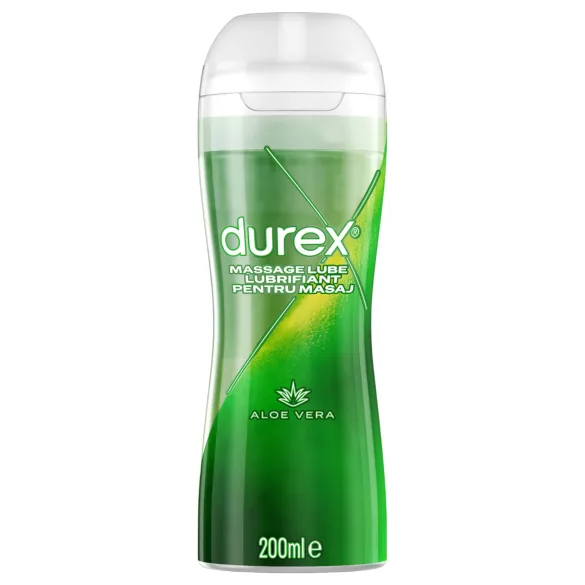 Durex - huile de massage 2en1 lubrifiant - aloe vera - 200 ml