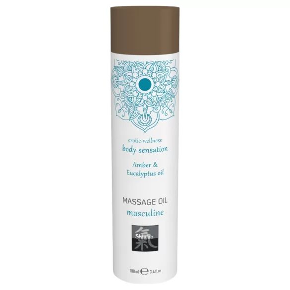 Shiatsu Masculine - huile de massage - ambre et eucalyptus - 100ml