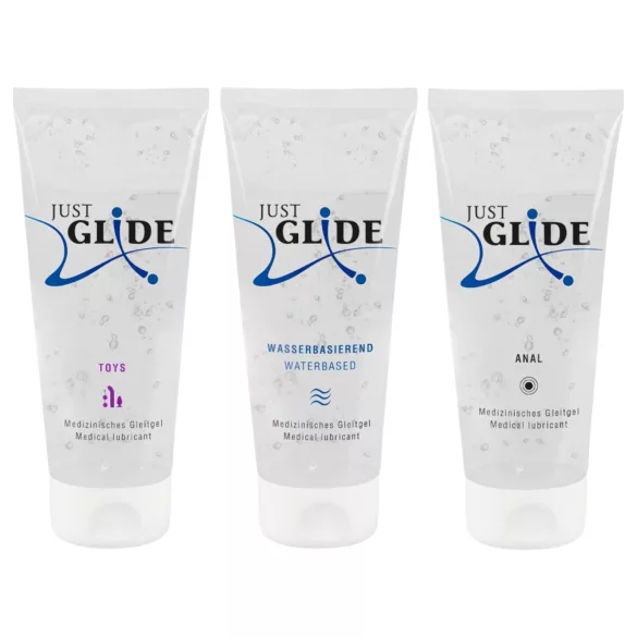 Just Glide - Lubrifiant intime - Set 3x200ml - à base d'eau