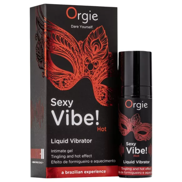 Orgie - Gel intime chauffant fraise - vibromasseur liquide 15ml