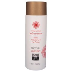   Shiatsu Luxury - huile de massage comestible - fraise et poivre rouge - 75ml