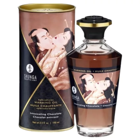 Shunga - huile de massage chauffante - chocolat - 100ml
