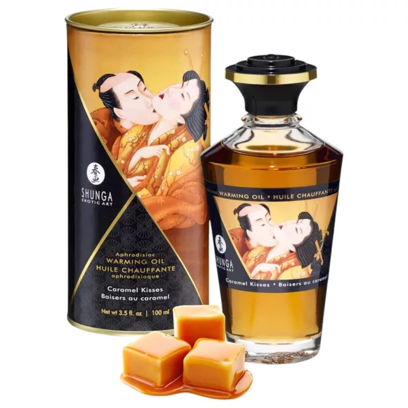 Shunga - huile de massage chauffante - caramel - 100ml