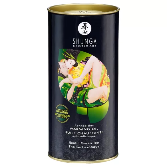 Shunga - huile de massage chauffante - thé vert - 100ml