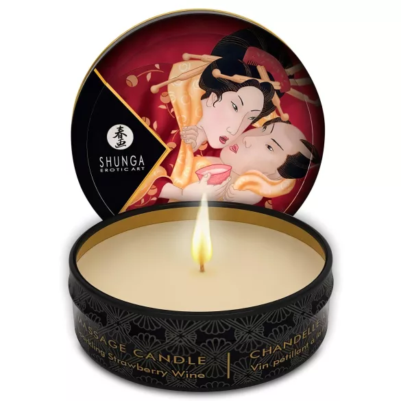 Shunga - bougie de massage - parfum fraise - 30ml