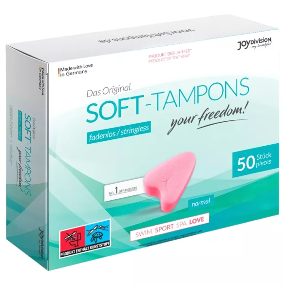 JoyDivision - Tampon doux sans ficelle - Pack de 50
