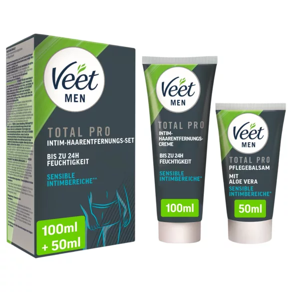Veet - crème dépilatoire intime et baume pour hommes (100 ml + 50 ml)