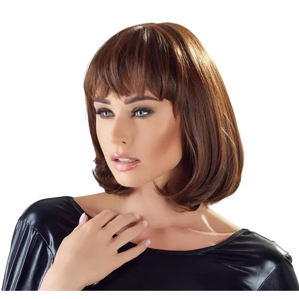 Cottelli - perruque bob mi-longue - brun