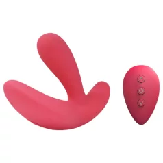   Cotoxo - masseur prostatique vibrant télécommandé - silicone rouge