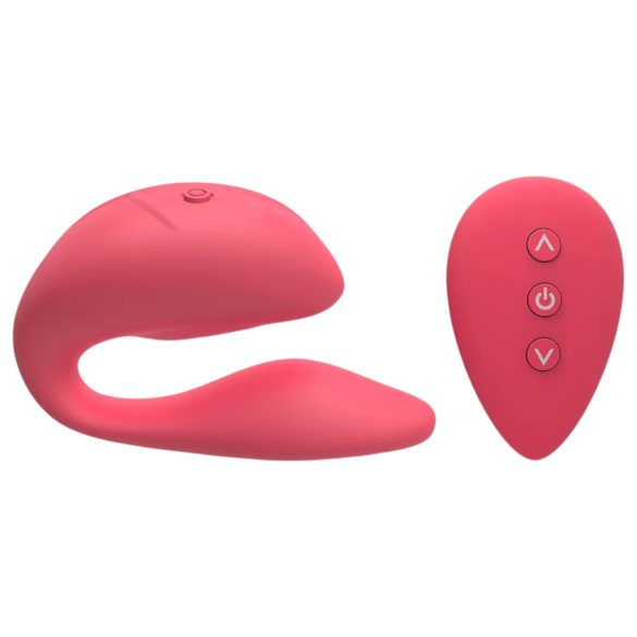 Cotoxo Cupid 2 - vibromasseur couple télécommandé - silicone rouge