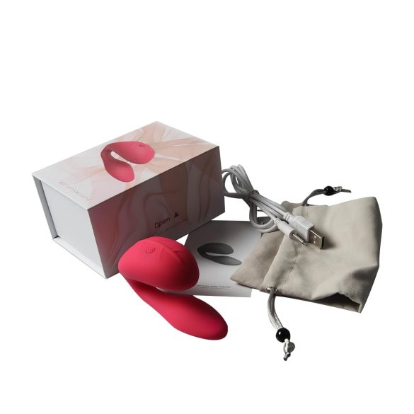 Cotoxo Cupid 2 - vibromasseur couple télécommandé - silicone rouge
