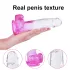 Sunfo - gode ceinture ventouse avec testicules - 22cm - transparent violet