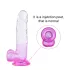 Sunfo - gode ceinture ventouse avec testicules - 22cm - transparent violet