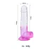 Sunfo - gode ceinture ventouse avec testicules - 22cm - transparent violet