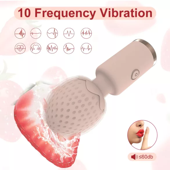 Sunfo Strawberry - mini vibromasseur étanche - rose