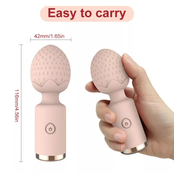 Sunfo Strawberry - mini vibromasseur étanche - rose