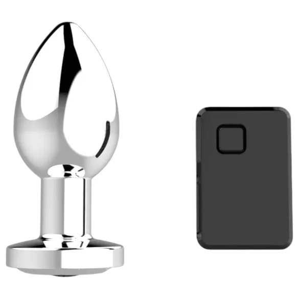 Sunfo - plug anal vibrant télécommandé rechargeable - argent