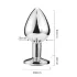 Sunfo - plug anal métal pierre cœur - argent rose