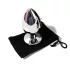 Sunfo - plug anal métal pierre cœur - argent rose