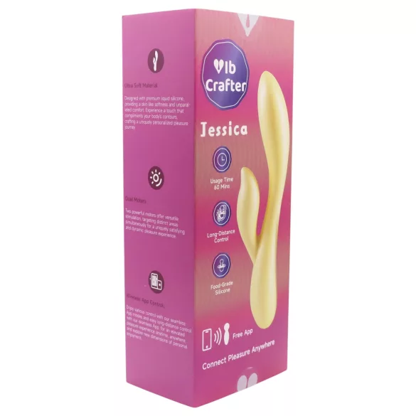 LP Jessica - vibrant intelligent avec bras clitoridien (jaune)