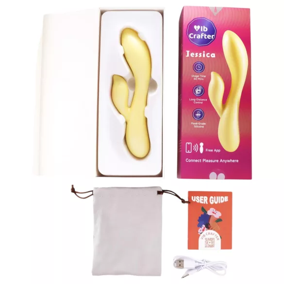 LP Jessica - vibrant intelligent avec bras clitoridien (jaune)