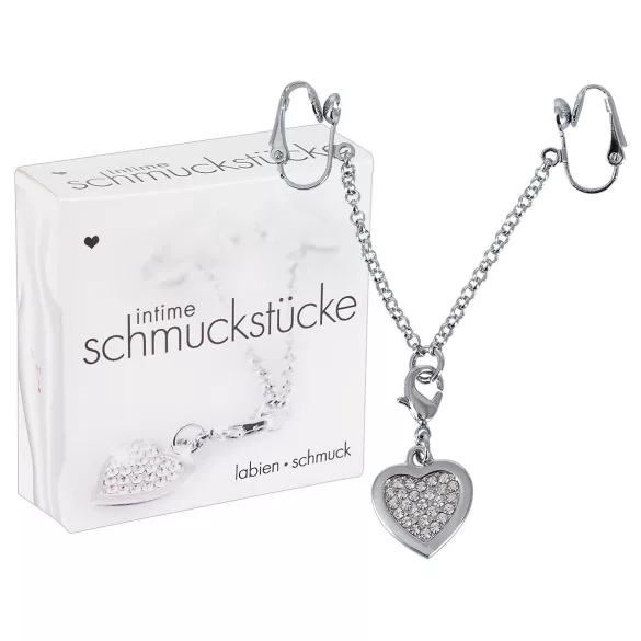 Bijoux Indiscrets - bijou intime strass cœur - argenté