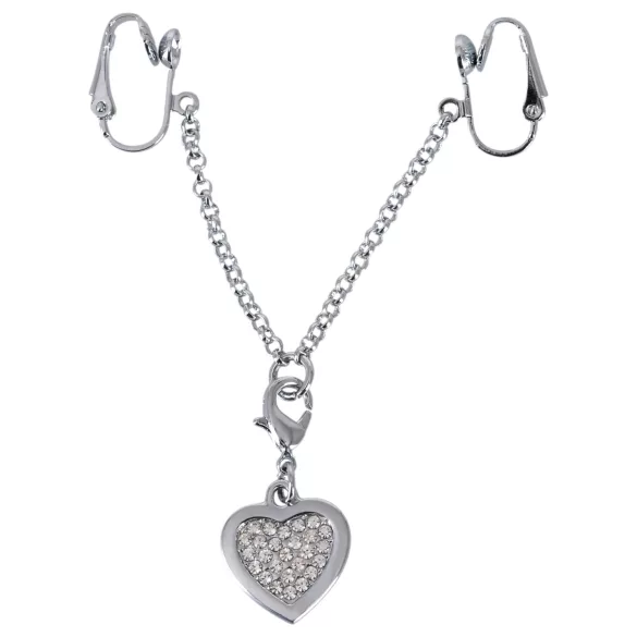 Bijoux Indiscrets - bijou intime strass cœur - argenté