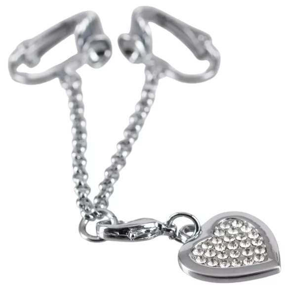 Bijoux Indiscrets - bijou intime strass cœur - argenté