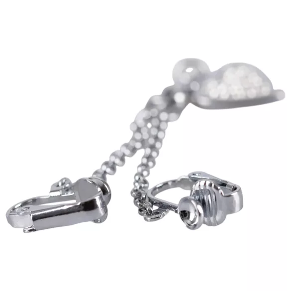 Bijoux Indiscrets - bijou intime strass cœur - argenté