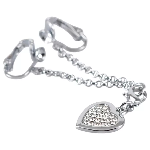 Bijoux Indiscrets - bijou intime strass cœur - argenté