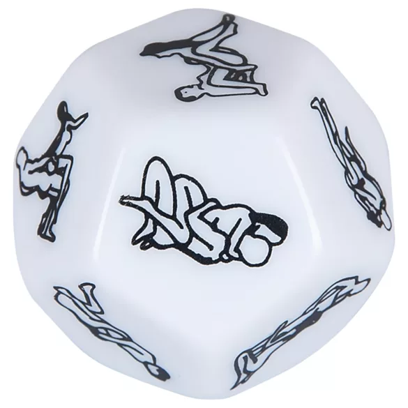Jeu de dés érotiques 12 faces - blanc