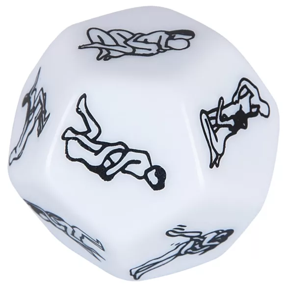 Jeu de dés érotiques 12 faces - blanc