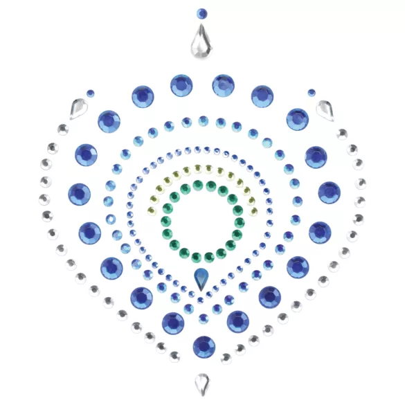 Ensemble de bijoux intimes scintillants - 3 pièces (bleu)