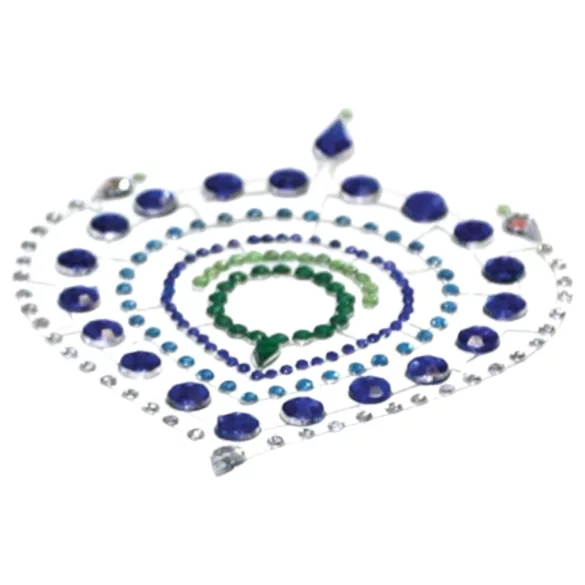 Ensemble de bijoux intimes scintillants - 3 pièces (bleu)