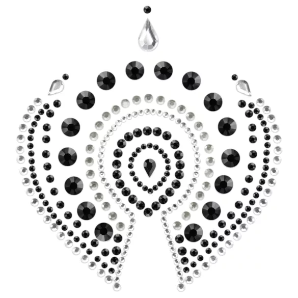 Diamants brillants - set bijoux intimes - 3 pièces - noir